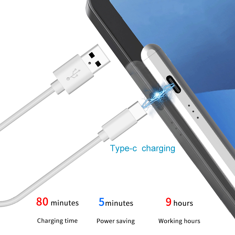 Емкостный карандаш для планшета, активный сенсорный экран, стилус, Палм, отказ от электричества, дисплей, тонкий наконечник для Apple iPad