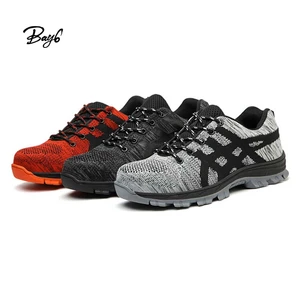 Men's Indestructible Rubber Steel Toe Sneakers Fitness Walking Shoes Safety for Winter Summer Spring Use for Industrial Work