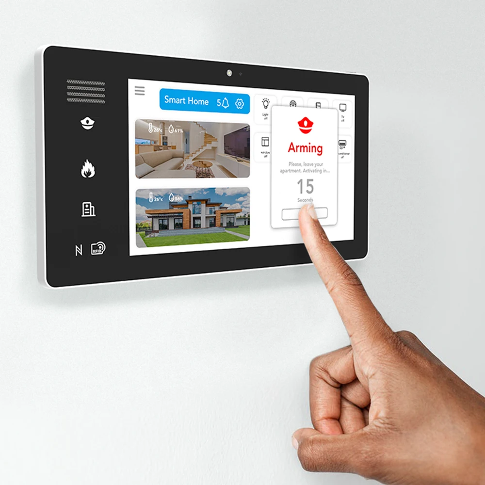 Wall Embedded Poe Tablet Linux 7 Smart Home Security Touch Panel IOT Zigbee Smart Home Automation Smart Gateway Linux Built Boot