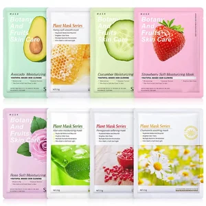 2026 Skin Care Facial Moisturizing Sheet Mask Face Masks Beauty Organic Face Fruit Vegan Facial Mask