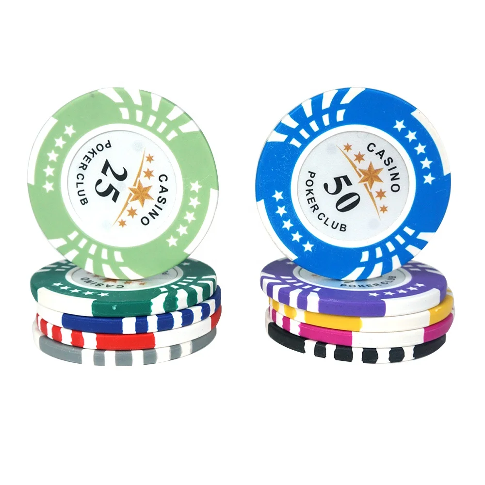 Factory Wholesale Premium 14g Poker Chips Clay Five Stars 40mm 11colors