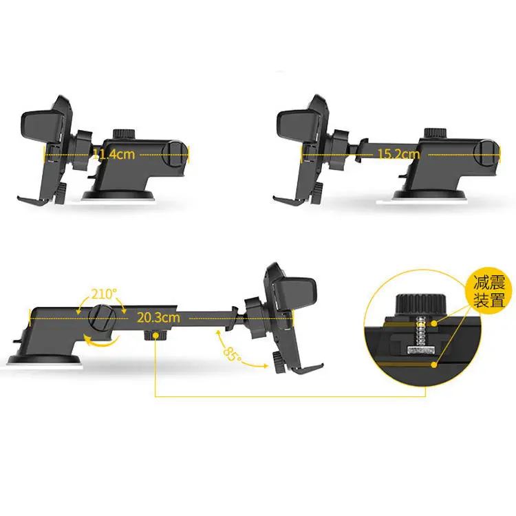 Universal Cheap Mobile Cellphone Accessories Dashboard Windshield Suction Clamping Car Cell Phone Holder Stand Mount for Car