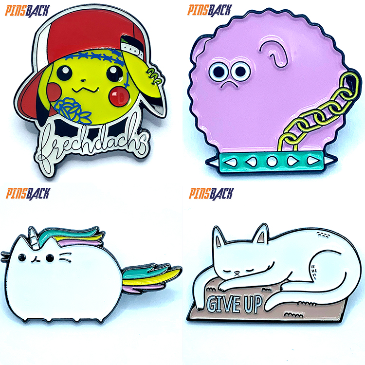 Custom Lapel Pins Die Casting Customized Enamel Pins Soft Enamel Rubber Clutches Hard Enamel Type for Lapel Pins