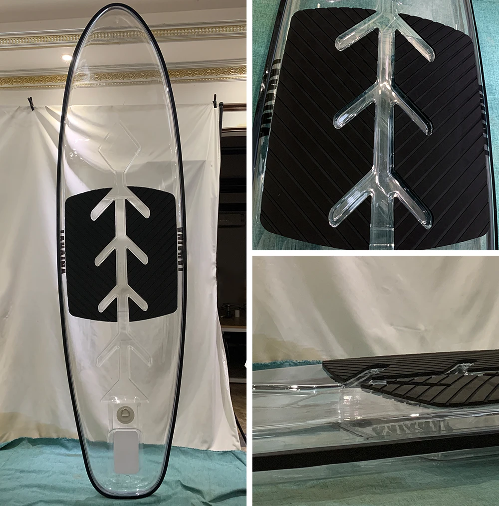 Translucent Surfboard Transparent SUP Paddle Board - Perfect for Fishing & Surfing