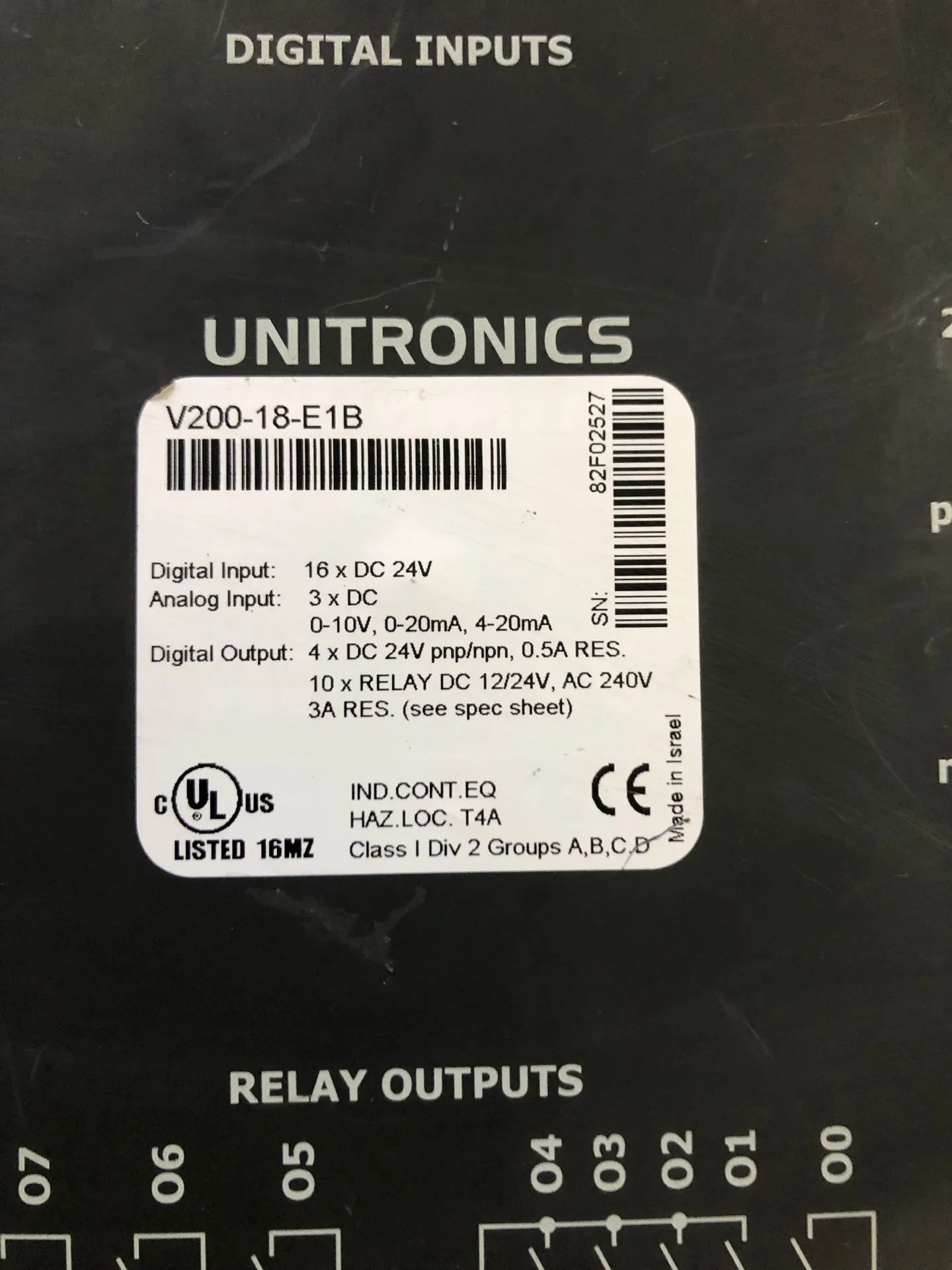 UNITRONICS VISION230 V230-13-B20B HMI Operator Panel Screens
