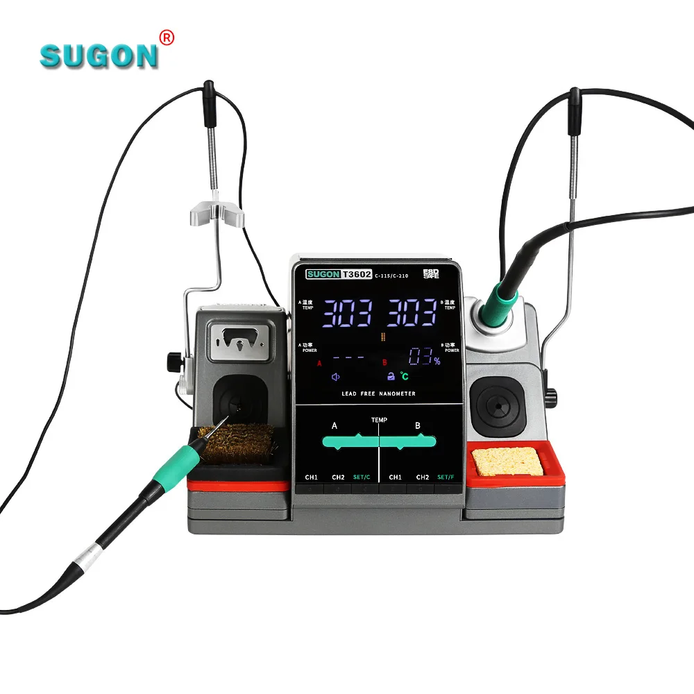 2 In 1 Double Soldering Station Sugon T3602 Desoldering Station With Jbc  Original C210 C115 Tips - Buy Sugon T3602 Soldering Station,Solder Tool Set,Sugon  Soldering Station 2 In 1 Product on Alibaba.com