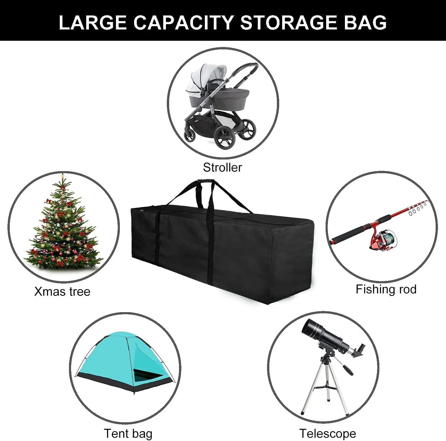 custom heavy duty canvas polyester oxford tent pole storage carrying bag for outdoor tent camping carry bag