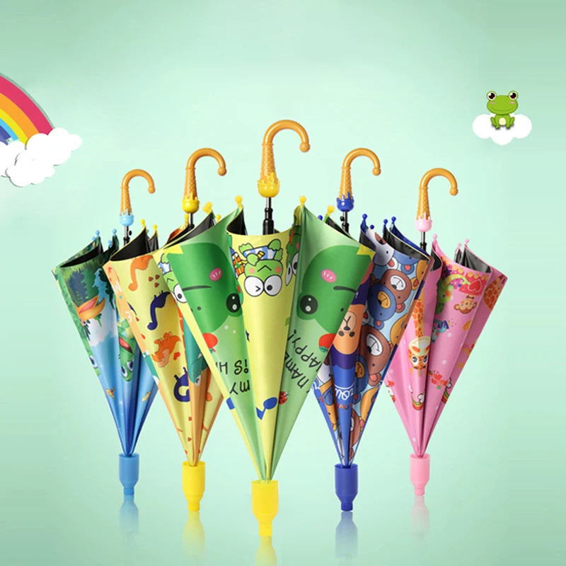 thumbnail image 2 of Kids Unicorn Cat Umbrella - Automatic Yellow Children's Umbrella For Rain & Sun Protection 2 of 10