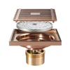 Polished rose gold mirrored square bamboo tray-1010 cm