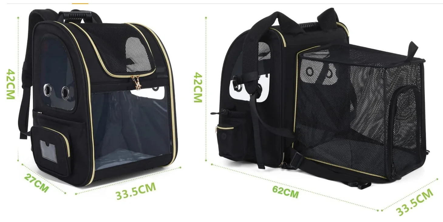 Cat Carrier Backpack Expandable Extra Large Travel Pet Backpack