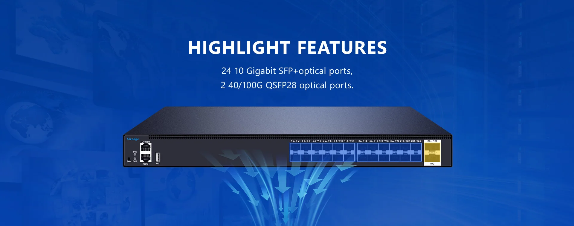 S6700-24TF-2QF L3 Managed Switch with 2 100G QSFP28 Uplink for Data Center Enterprise Core Network