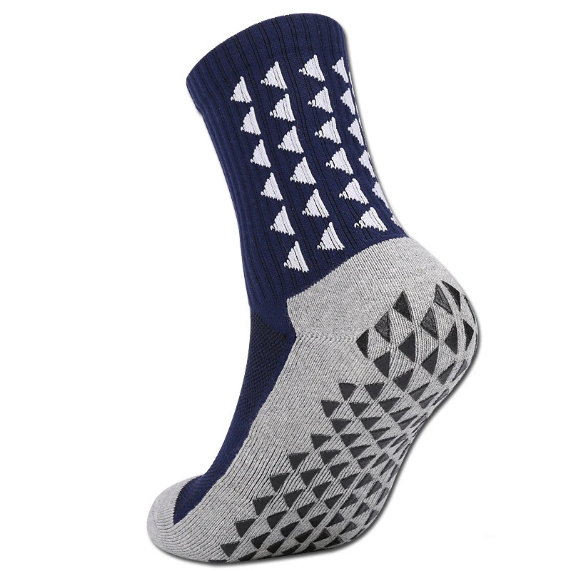 Free Sample Top Sales Custom Design Socks Men's Antislip Crew Football Socks Grip Sports Rubber