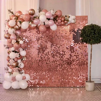 New Arrival Wedding Stage Decorations Backdrop Shimmer Sequin Wall Panel shimmer wall panel Party wedding background decoration