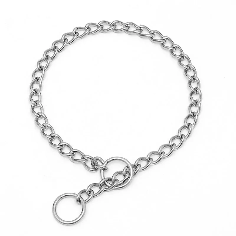 Adjustable 304 Stainless Steel Chain Slip Collar,Chain Dog Training
