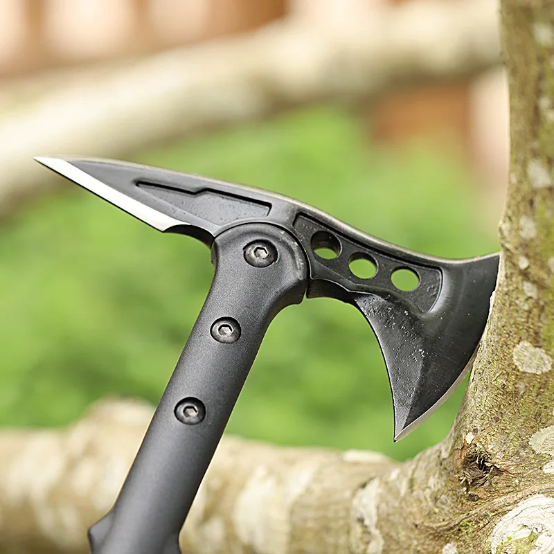 Tomahawk Ancientsmithy En Acier Au Carbone, Lame De 53mm, Manche En Chêne, Pour Le Lancer Et La Survie