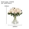Artificial Rose With Glass Vase - FYA0100
