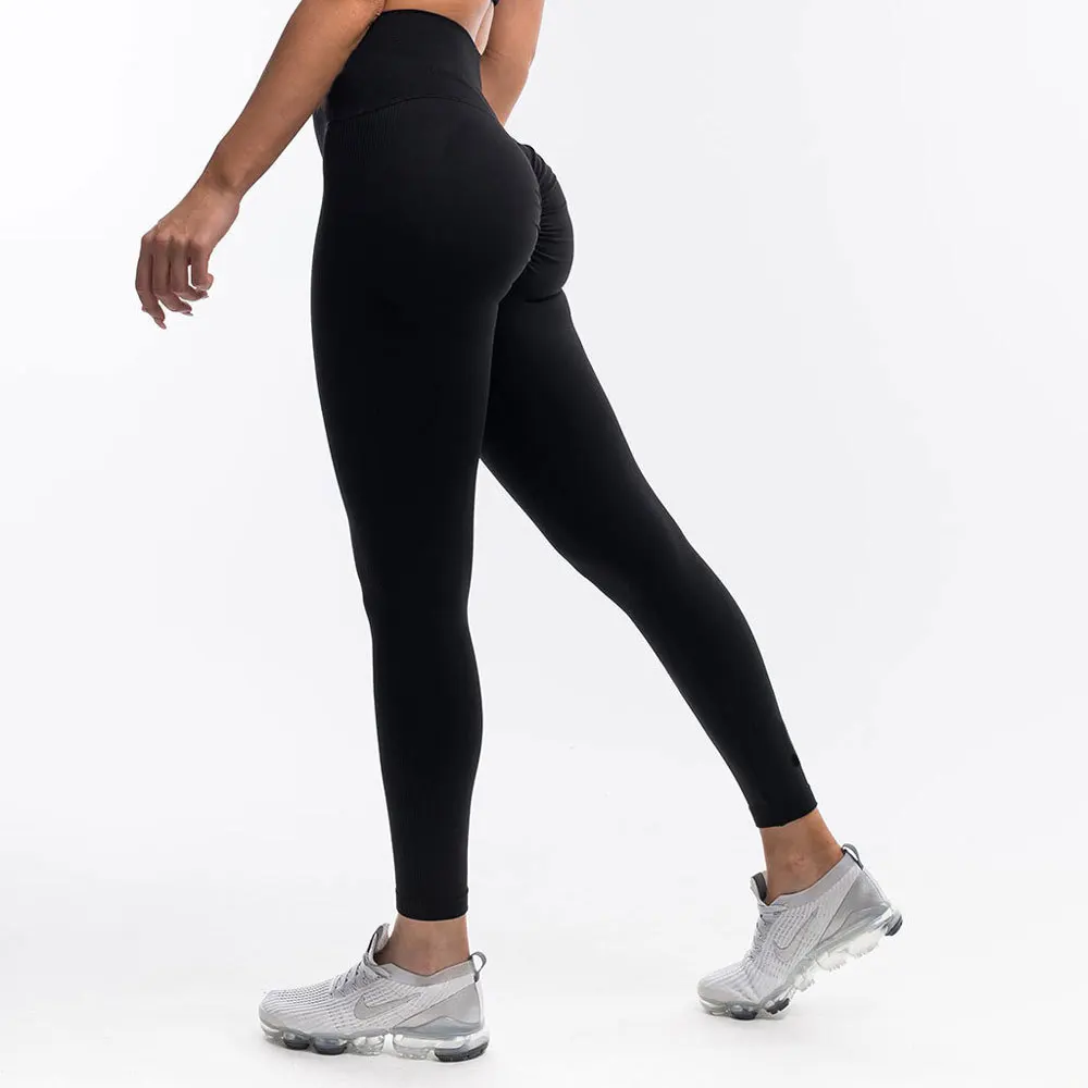 2024 New Workout Scrunch Butt Leggings Open Back Sports Bra High Waist Yoga Pants Seamless Yoga