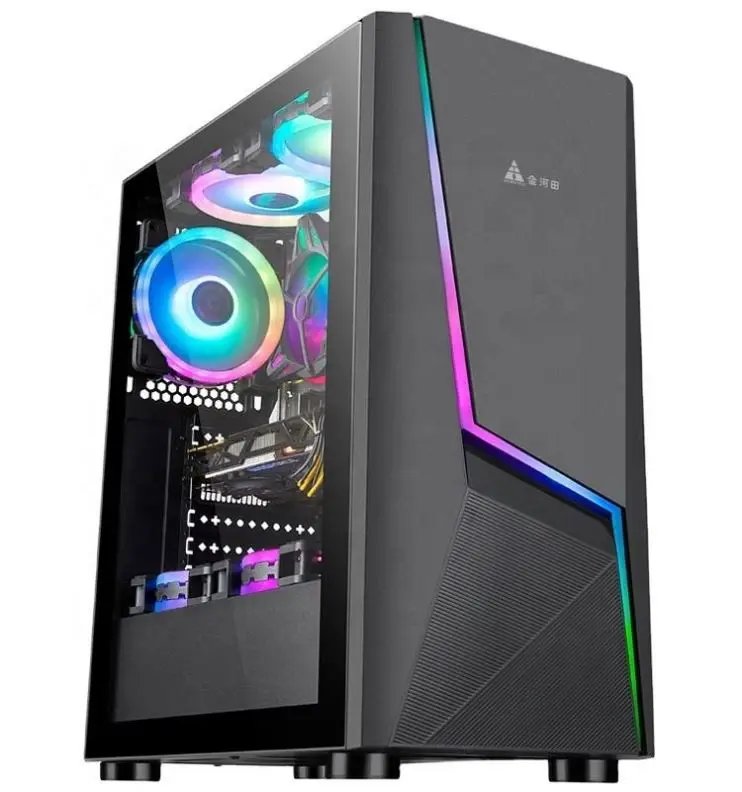 Bulk New System Unit Gaming Pc Assembled Core I5 I7 Wi10 SSD HDD OEM ODM Cheap Price 22" High Quality Gamer Desktop Computer