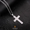 Silver Classic cross pendant necklace set