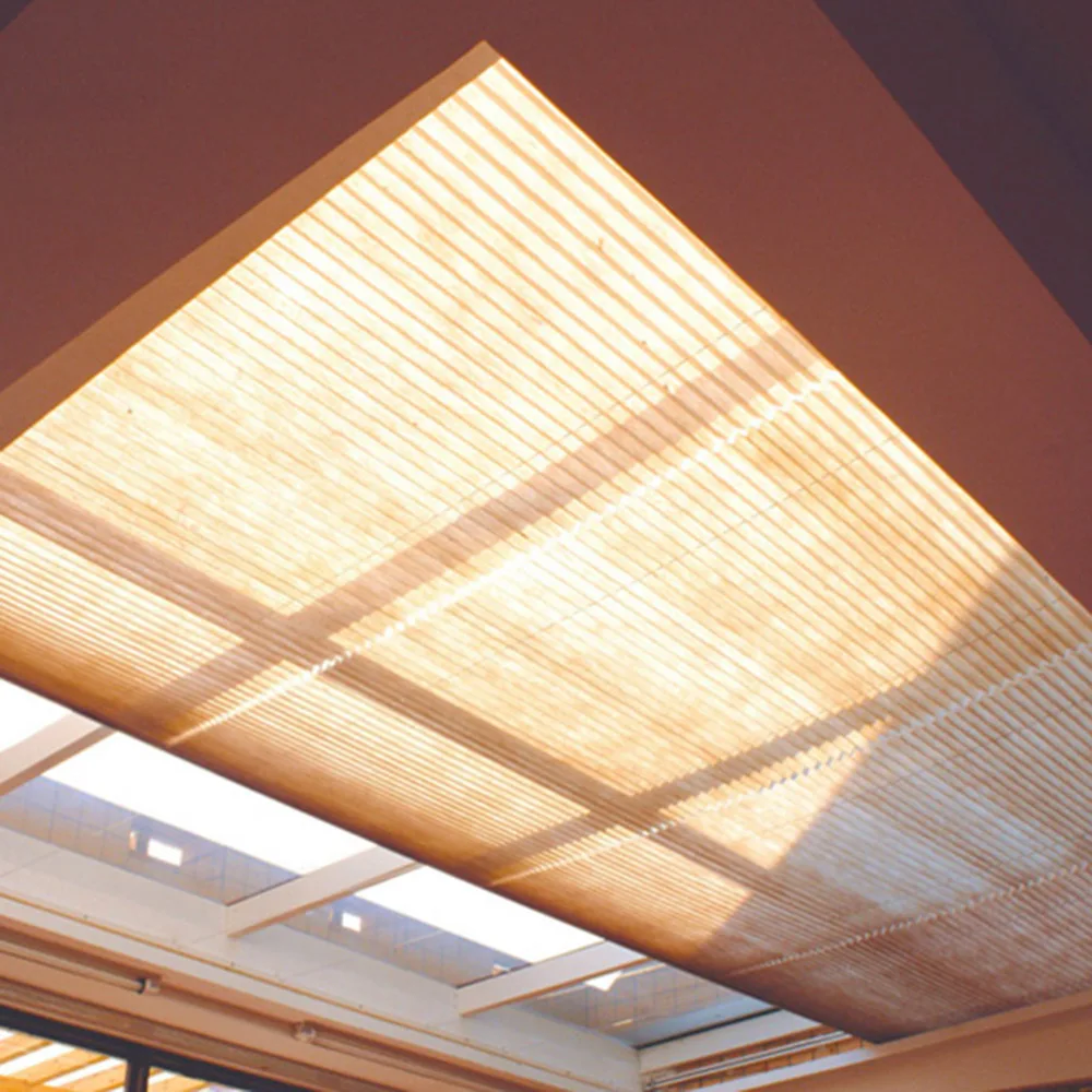 ZSHINE Motorized Cellular Blinds Remote Control Cordless Honeycomb Blinds Shade Light Filtering Fabric for Skylight Glass Room