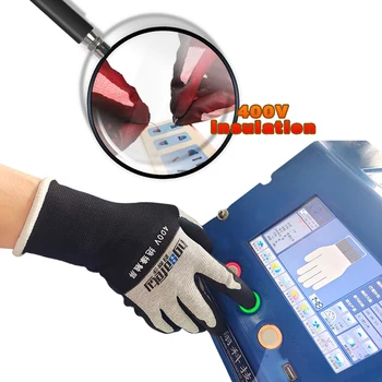 400V anti- shock insulating gloves mechanical fiberTouch screen industrial electrical insulating Gloves for electrician