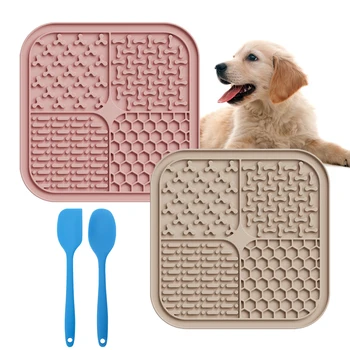 Wholesale custom pet licking mat feeder cat dog lick mat eco-friendly pet slow feeder silicone lick mats for dogs pet