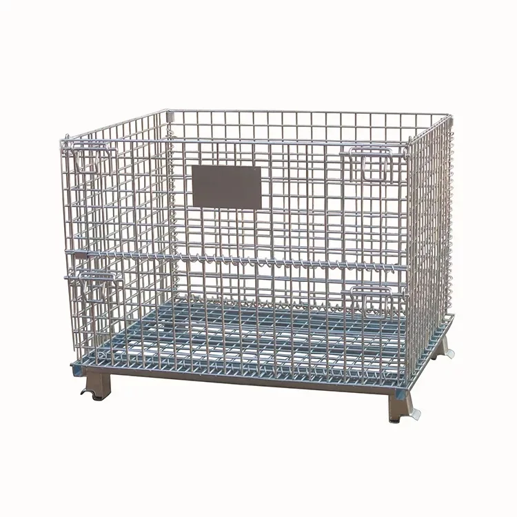 Galvanised Steel Wire Mesh Pallet Box Bins Crates Stackable and Welded ...