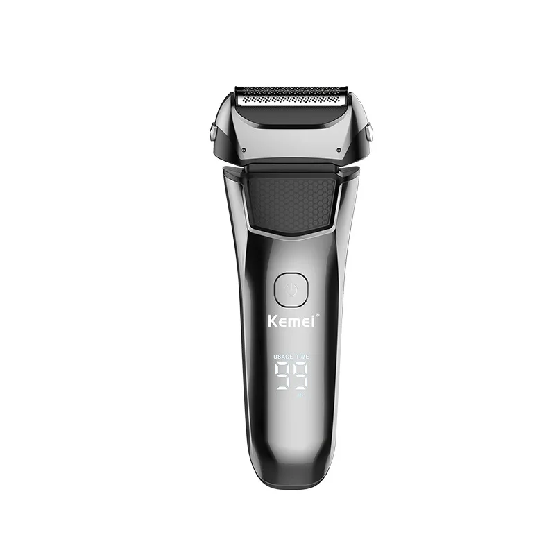 Kemei KM-8512 electric shavers beard rechargeable shaving machine for men waterproof with LCD display Razor shavers bald trimmer