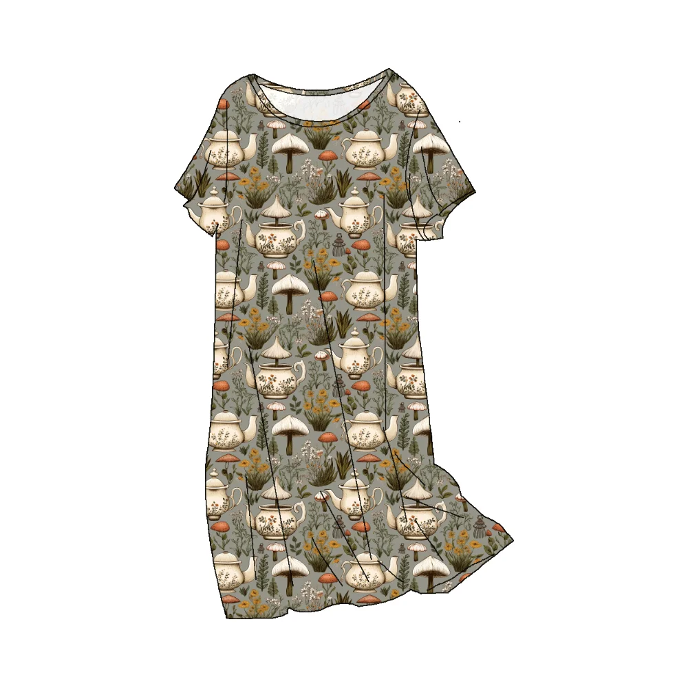 christmas moo moo dress Sakmal Moomoo Dresses for Women Yellow Christmas Ultra-Soft Stretchy Sleep Dress Crew Neck Short Short Sleeve Santa Claus Print Nightgowns S-2XL