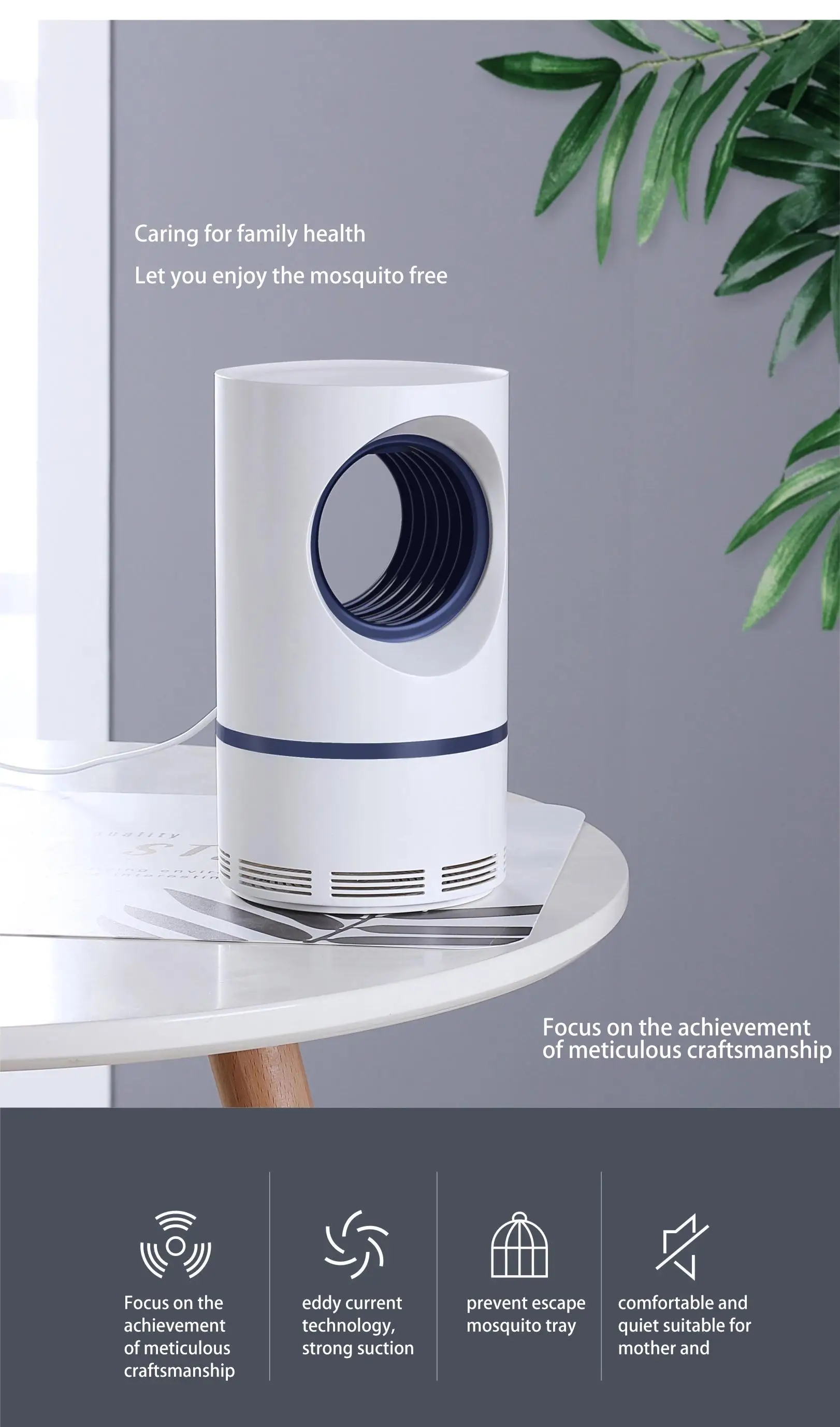 Newest Electric Led Usb Insect Machine Electronic Indoor Chemical Spray Fan Trap Mosquito Killer Lamp