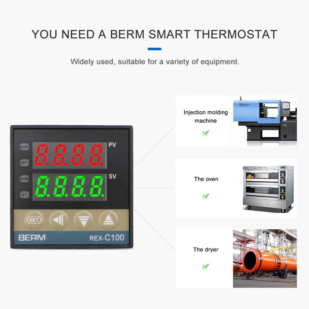 REX-C100 Multiple Input Digital Display Thermostat SSR/Relay Output for Oven/industry PID Intelligent Temperature Controller