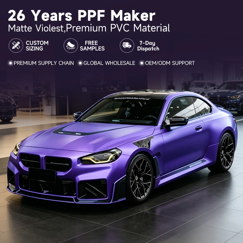 Carlas Self Healing Matte Pvc Vinyl Color Wrap Film For Custom Auto Body Color Change Automotive