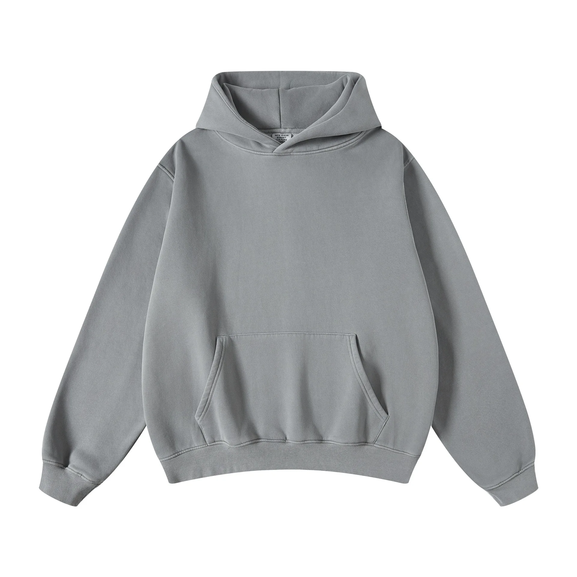 High Quality Custom Oversize Hoodie Thick Drop Shoulder Plain Blank Custom  Pull a Capuch Sudadera Men Hoodies