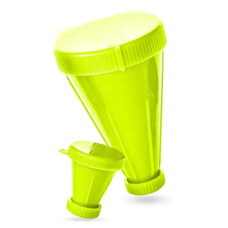 BPA Free Funnel Container for Protein and Pre-Workout Powder Dual-Lid Fitness Water Bottle