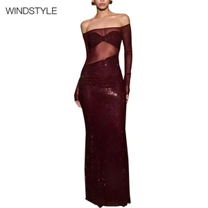 Custom Satin Backless Dress with Sexy Sparkling Diamond Summer Floor-Length Party Style Breathable Bud Silhouette