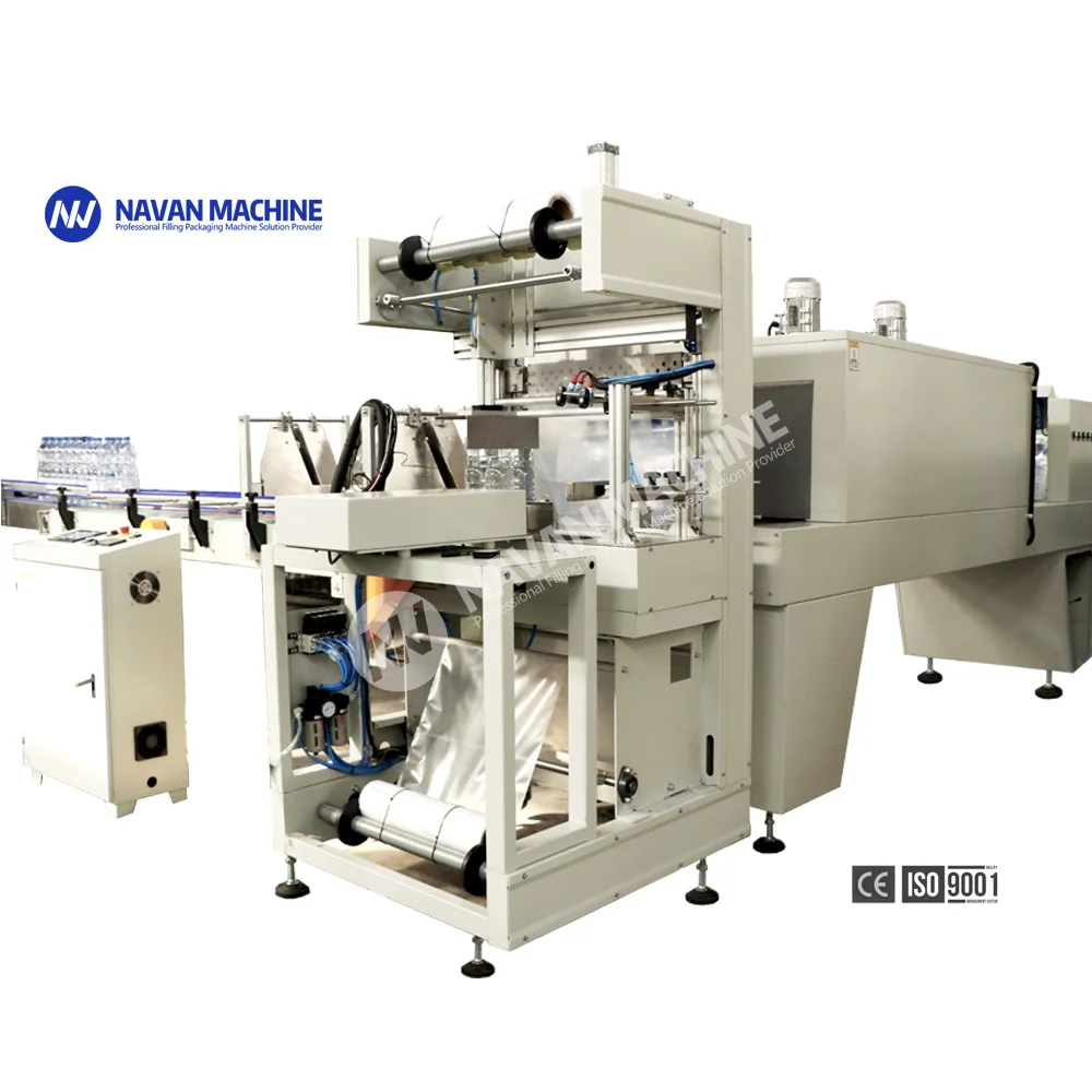 Heat Shrink Film Wrapping Machine Automatic Plastic Bottle PE Film Packaging Machine for Water Juice Carbonated Drink Bottle