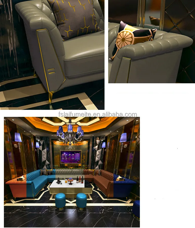 Modern Leather L Shape Sofa Bar Lounge Furniture U Shape