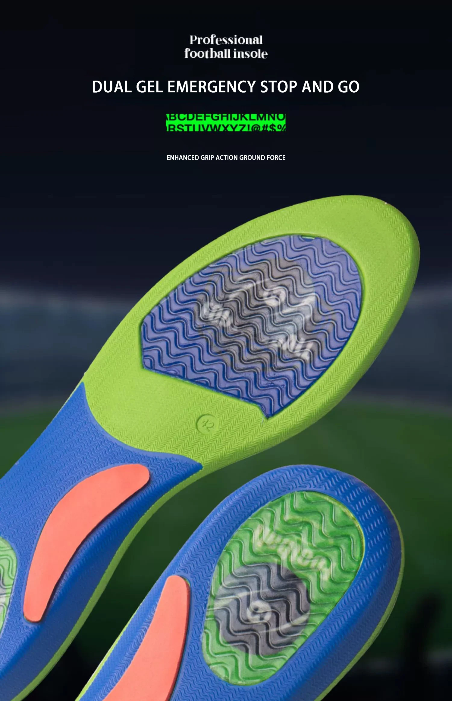Custom Football Shoe Insoles Shock Absorbing Wholesale