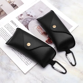 Sunglasses Leather Box Custom logo Shades Packaging Glasses case Lightweight Eyeglasses Optical Box with Hook