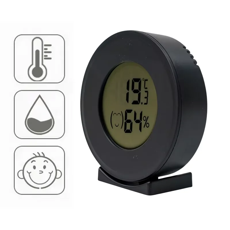 Stable and Heat-resistant Mini Digital Thermo-Hygrometer Electronic Thermometers Wall Thermometer Use for Wall and Desktop