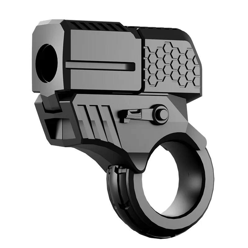 New Design Soft Bullet Decompression Toy Gun Handheld Fingertip Fidget Toys Alloy Material Finger Toy Gun