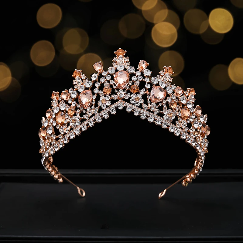 Украшенные стразами короны богини свадебные аксессуары для волос Корона повязка на голову