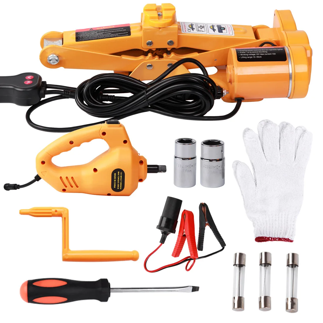 Внедорожный Быстрый портативный подъемник Электрический автомобильный домкрат комплект 12 В Электрический автомобильный домкрат с электрическим гаечным ключом и ножничным домкратом