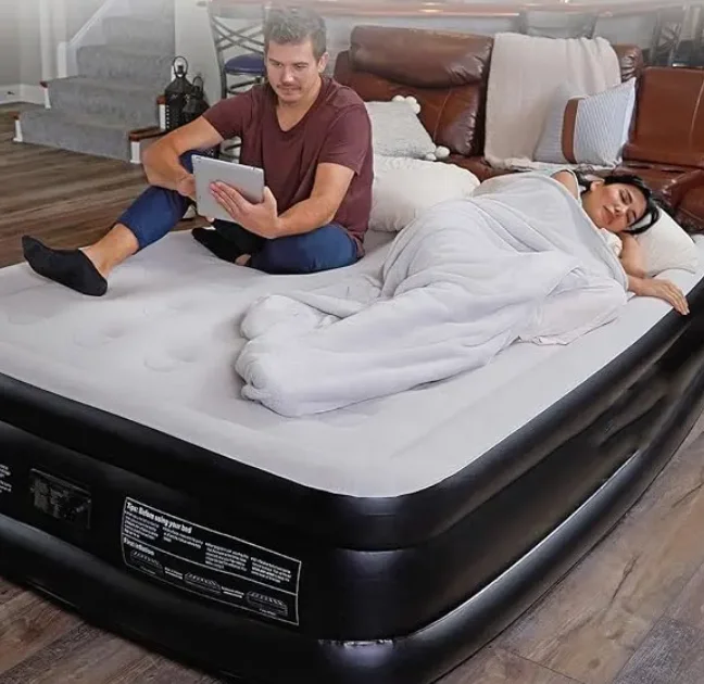 Materasso Gonfiabile Elettrico Singolo/matrimoniale – Con Pompa Integrata, Perfetto Per Ospiti, Campeggio, Viaggi