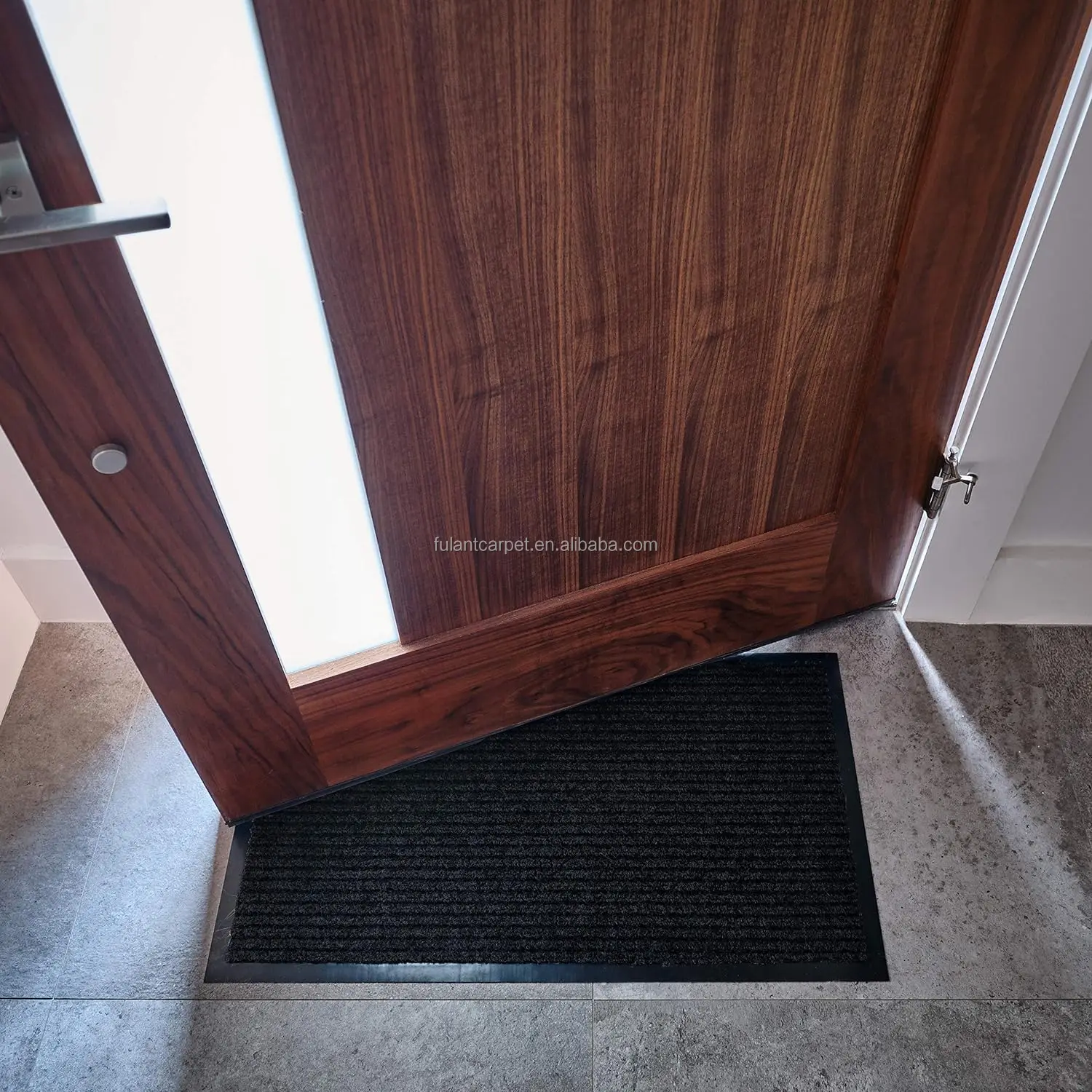 Heavy-duty double Striped foot mats Entrance details