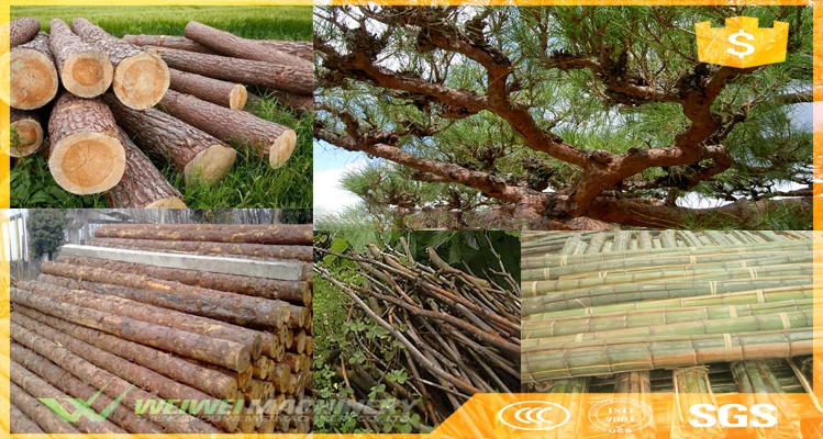 Weiwei Factory Big Capacity Pine Grill Wood Chips Tractor Log Trailer for Wood Hammer Mill CE Certification Wood Drum Chipper