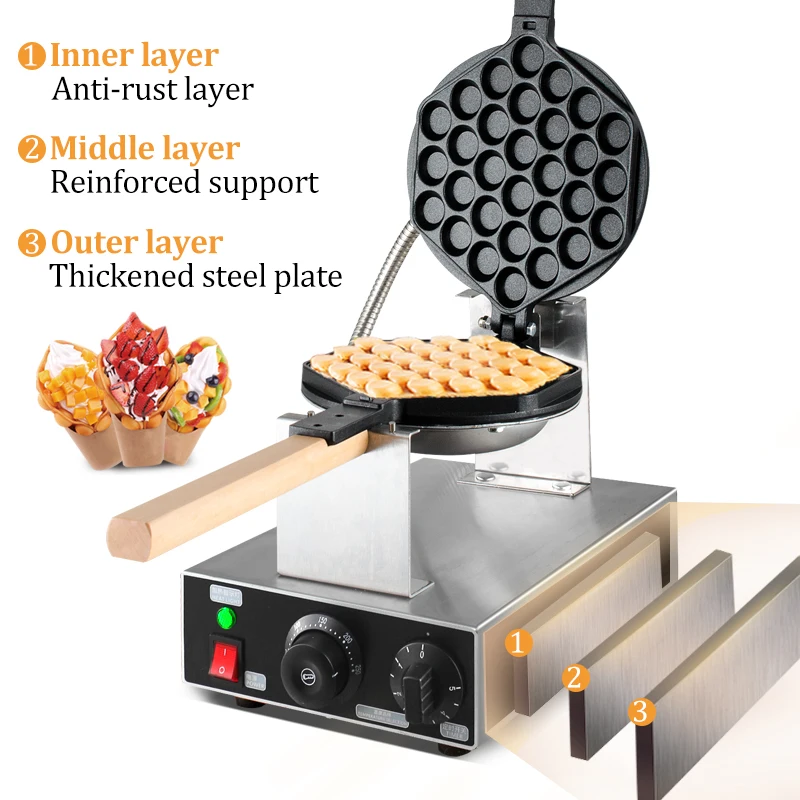 waffle maker bubble press