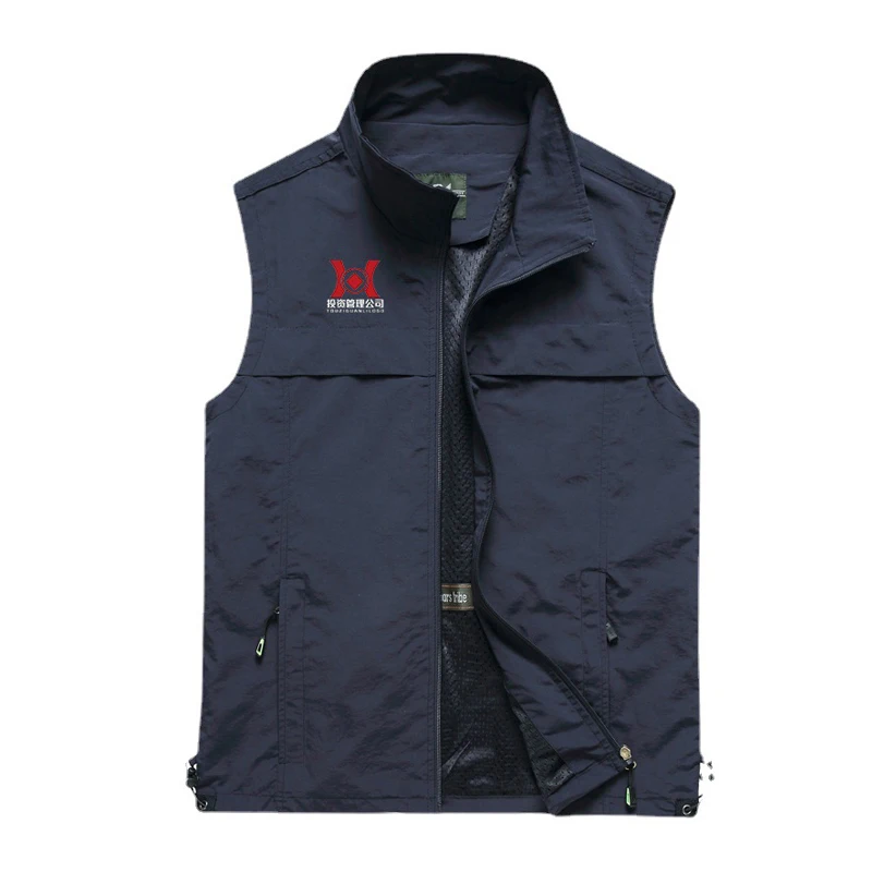 AI-MICH Custom Security Overalls Vest Print Logo Lettering Vest Grid Supports Male and Female Samples Guard Uniform