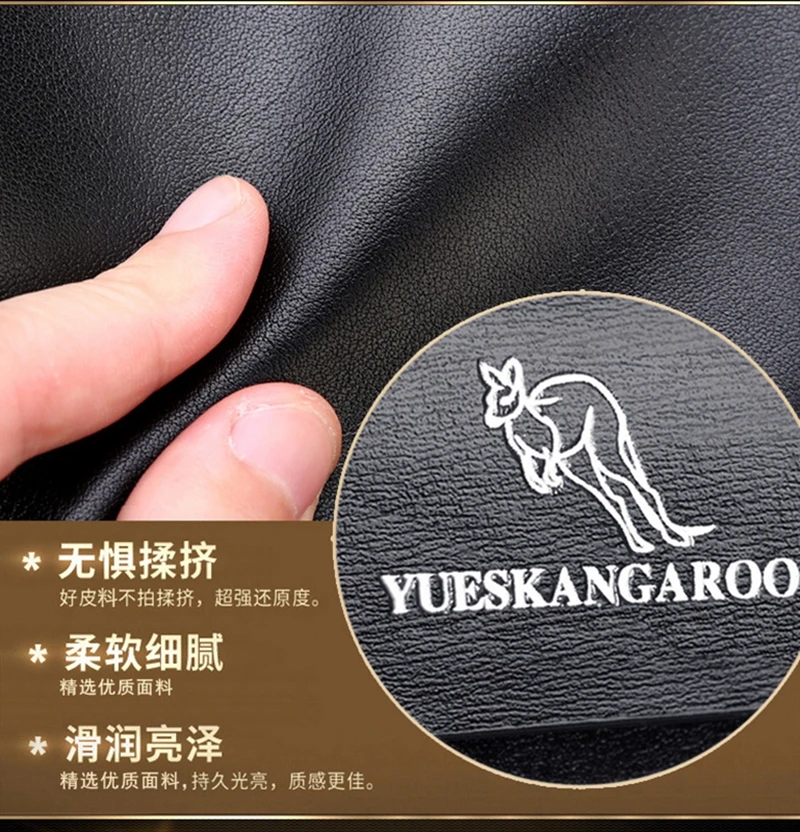 YUESKANGAROO Double Zipper Men Clutch Bag Fashion Cowhide Leather Long Purse Men's Organizer Wallet Male Casual Luxury Hand Bag