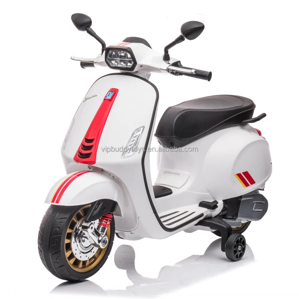Pembe Vespa Elektrikli Motosiklet - 5-7 Yaş Arası Çocuklar için